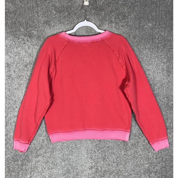 Victorias Secret PINK SPELLOUT Distressed Sweatshirt Womens Size Medium Pullover - Picture 2 of 9